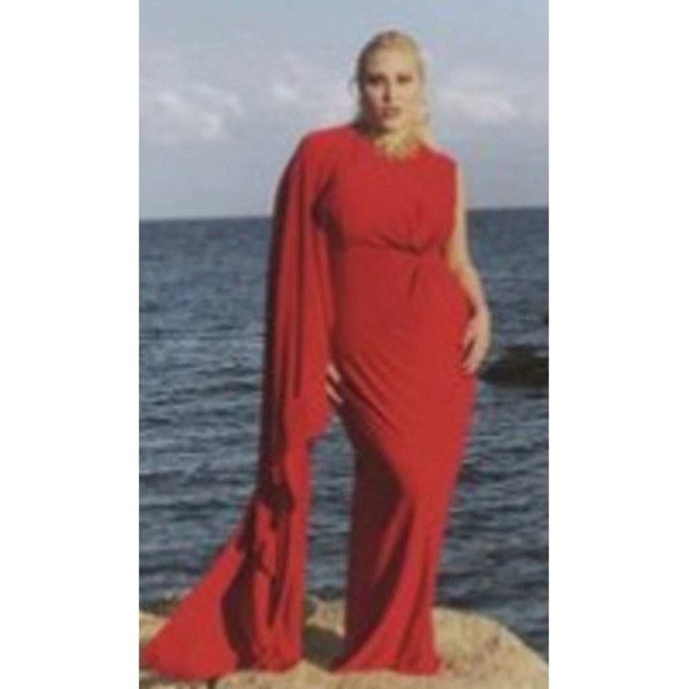 SIMPLY BE Soprano Red‎ Knot-Detail Maxi Dress Plus Size 14